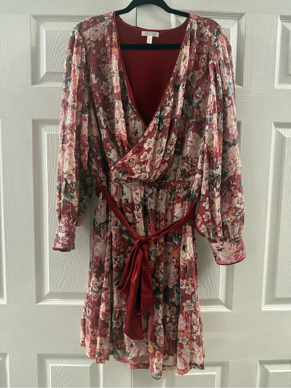 Lauren Conrad Sequin Wrap Mini Dress Size 2X